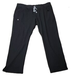 FIGS Black Kade Cargo Scrub Pants T21004 Women's XXL Cargo Pockets Drawstring
